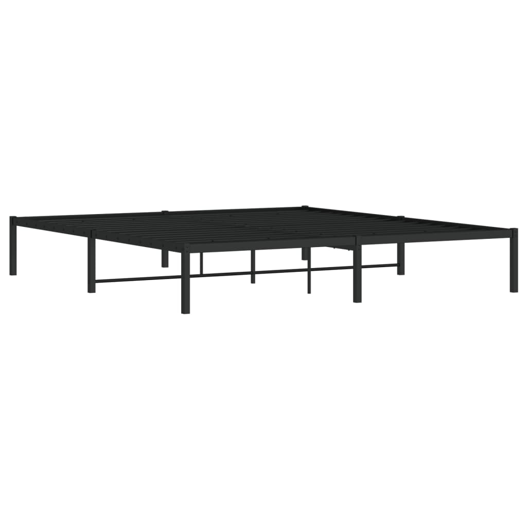 Metalni okvir za krevet crni 183x213 cm