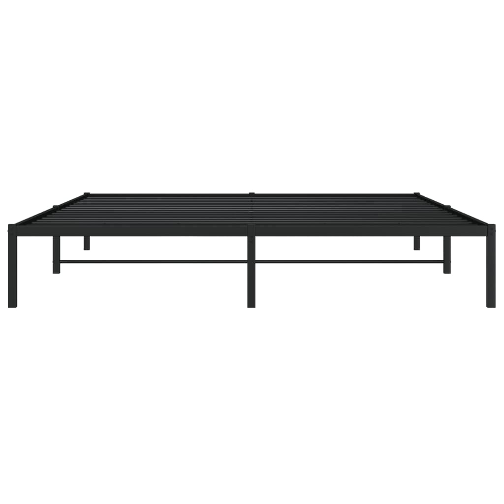 Metalni okvir za krevet crni 183x213 cm