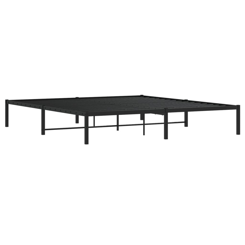 Metalni okvir za krevet crni 183x213 cm