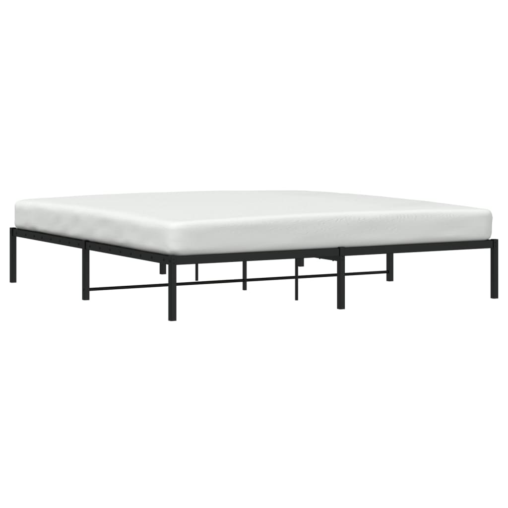 Metalni okvir za krevet crni 200x200 cm