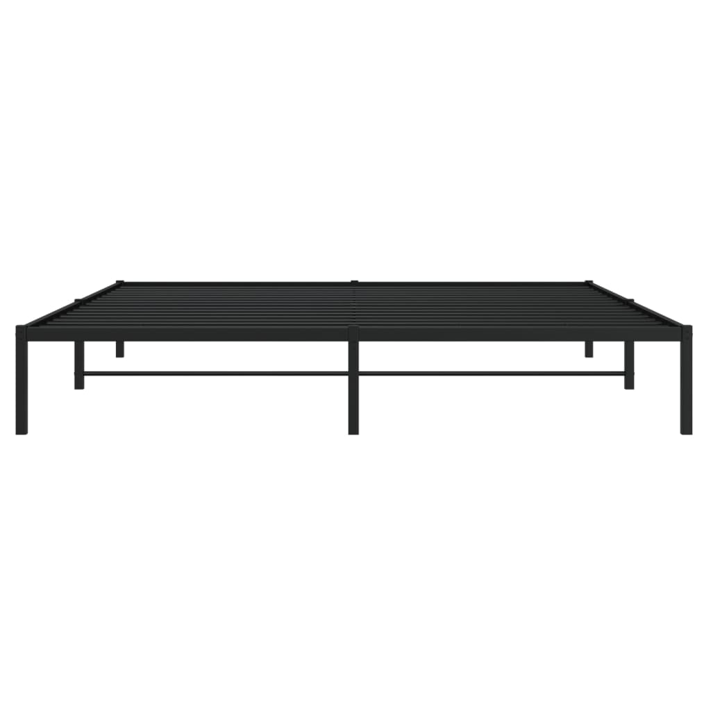 Metalni okvir za krevet crni 200x200 cm