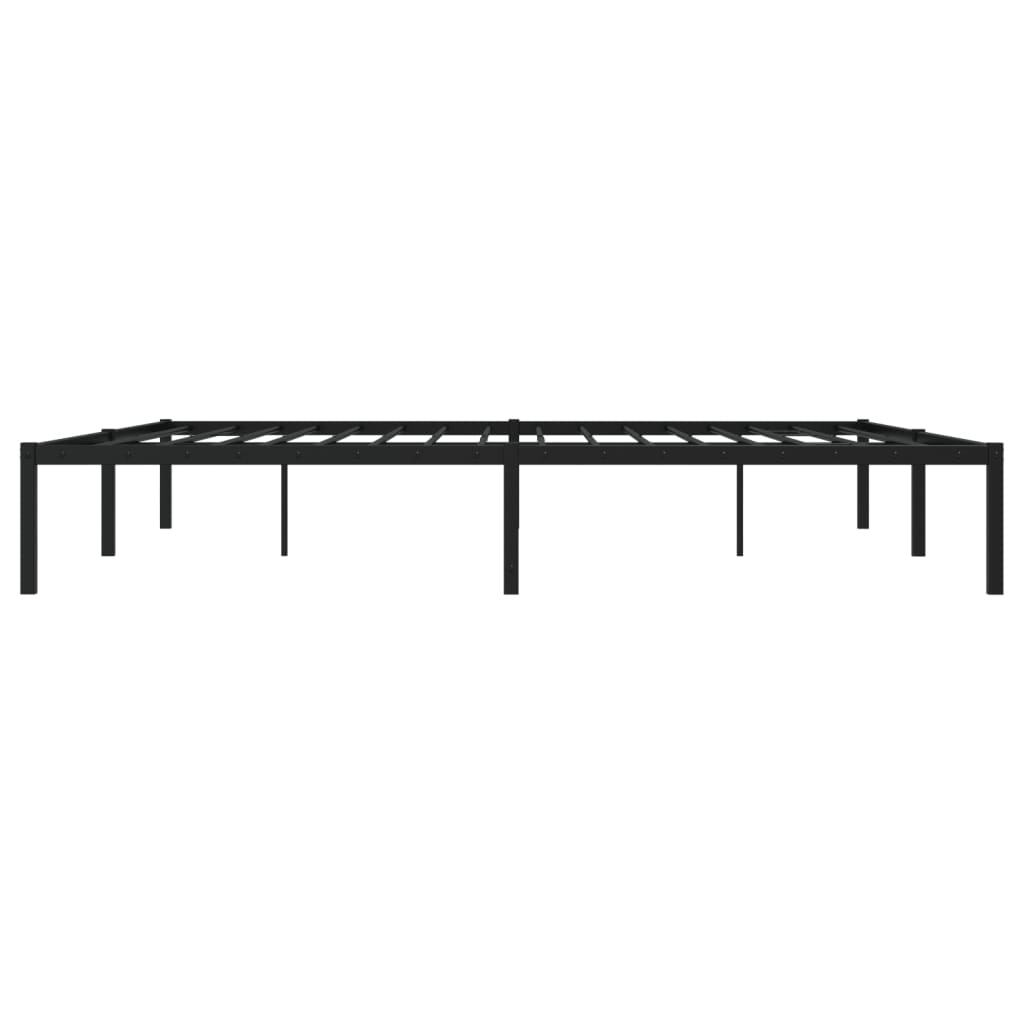 Metalni okvir za krevet crni 200x200 cm