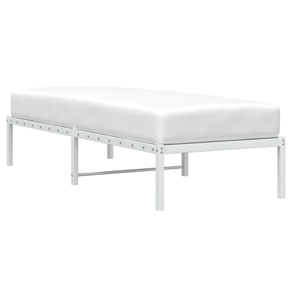 Metalni okvir za krevet bijeli 75x190 cm