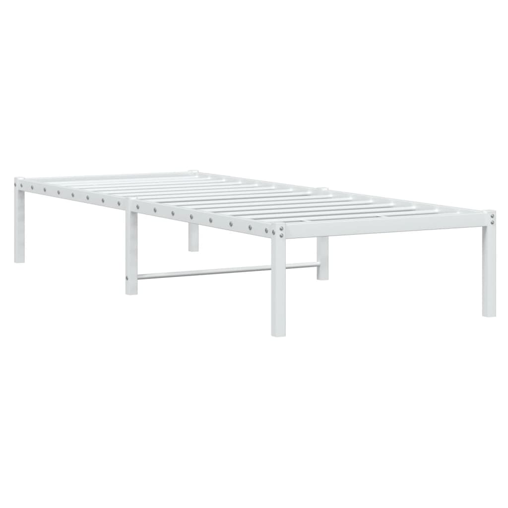 Metalni okvir za krevet bijeli 75x190 cm
