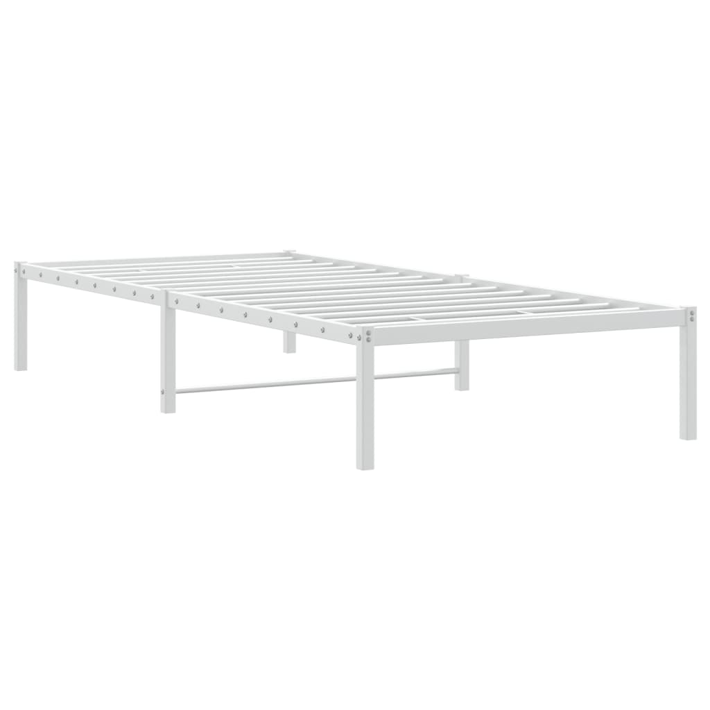 Metalni okvir za krevet bijeli 90 x 190 cm