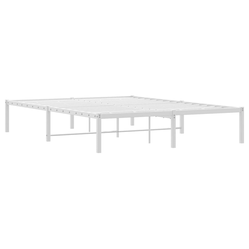 Metalni okvir za krevet bijeli 140 x 190 cm
