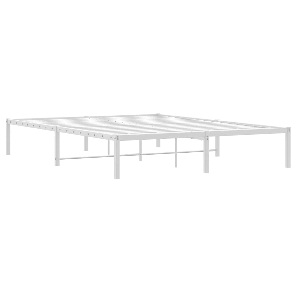 Metalni okvir za krevet bijeli 150x200 cm