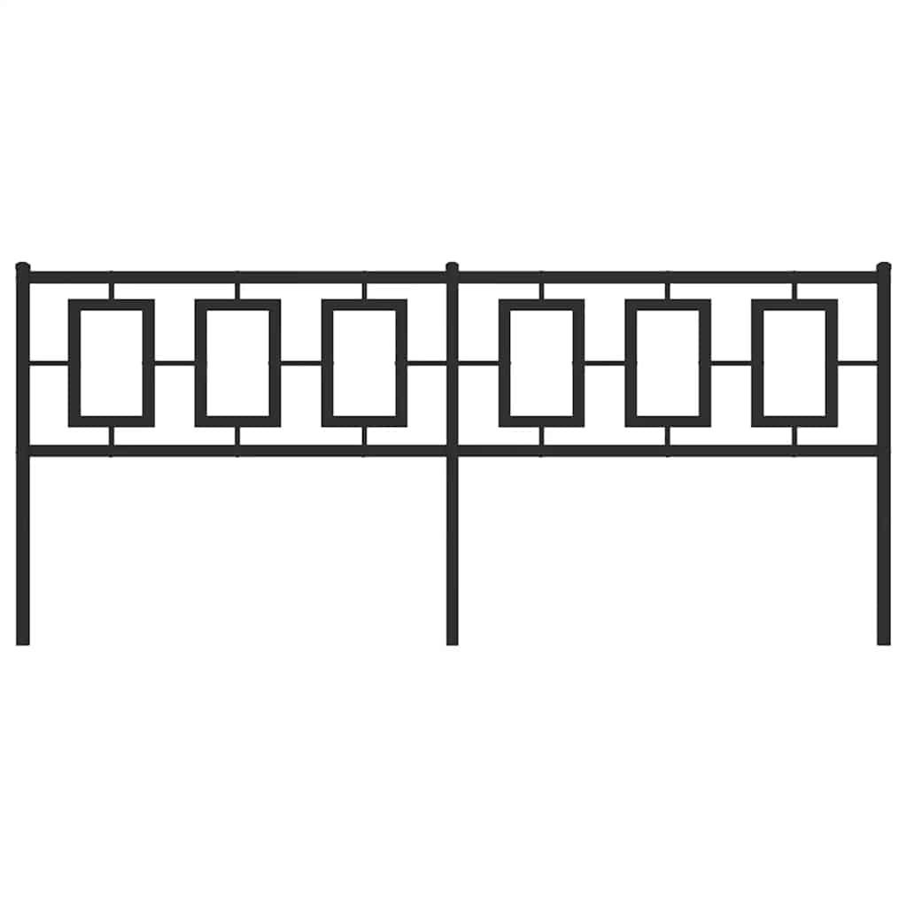 Metalno zamjensko uzglavlje crno 193 cm
