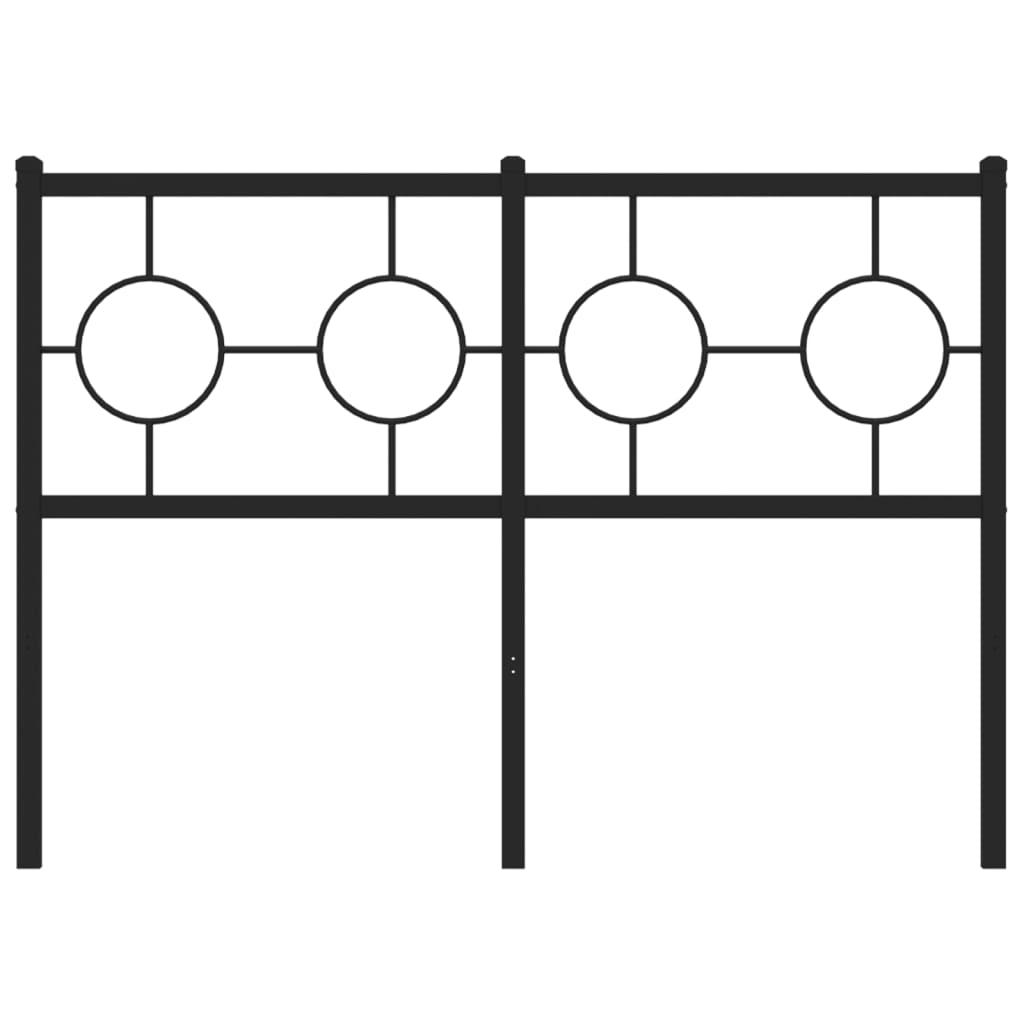 Metalno zamjensko uzglavlje crno 120 cm