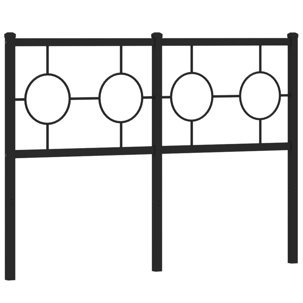 Metalno zamjensko uzglavlje crno 120 cm