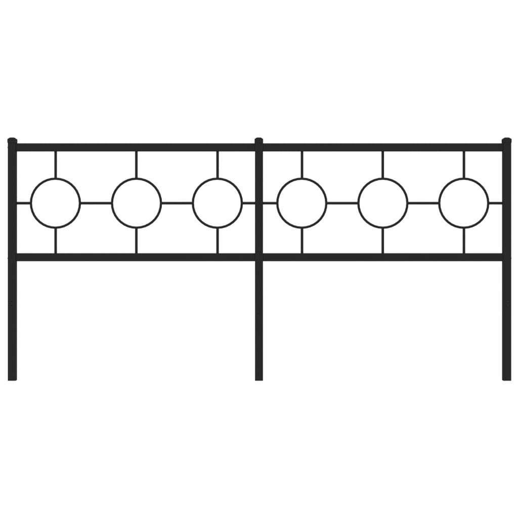 Metalno zamjensko uzglavlje crno 180 cm