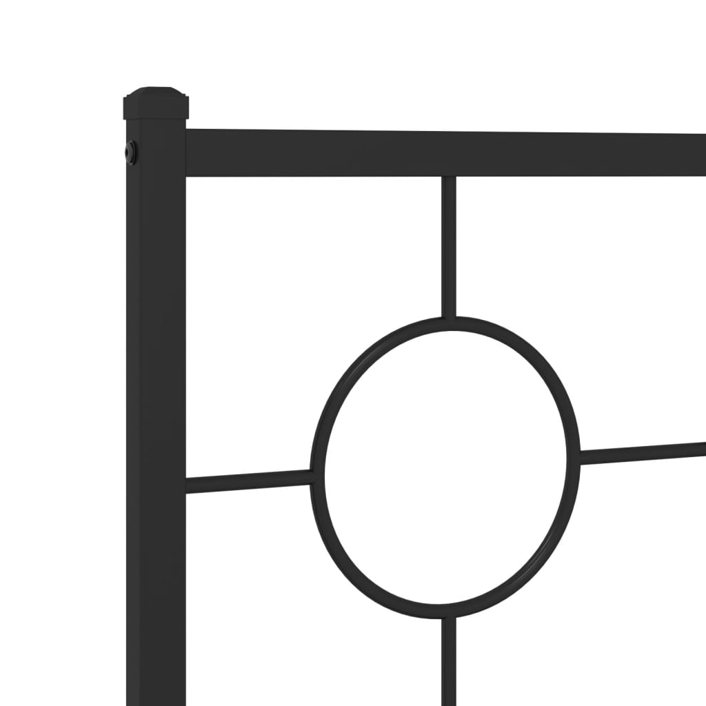 Metalno zamjensko uzglavlje crno 180 cm