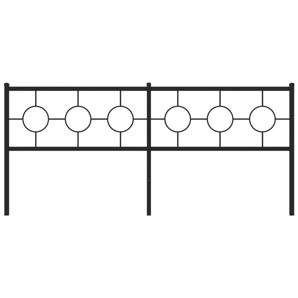 Metalno zamjensko uzglavlje crno 193 cm