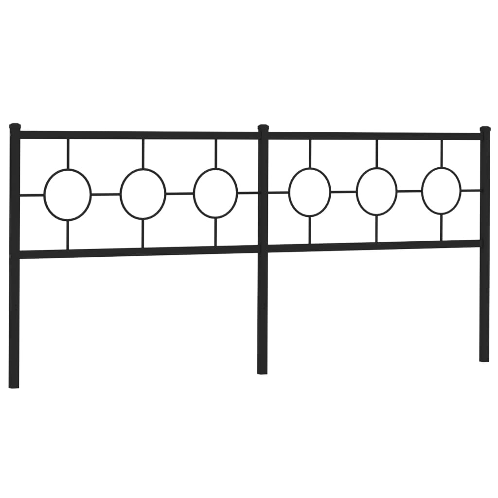 Metalno zamjensko uzglavlje crno 193 cm