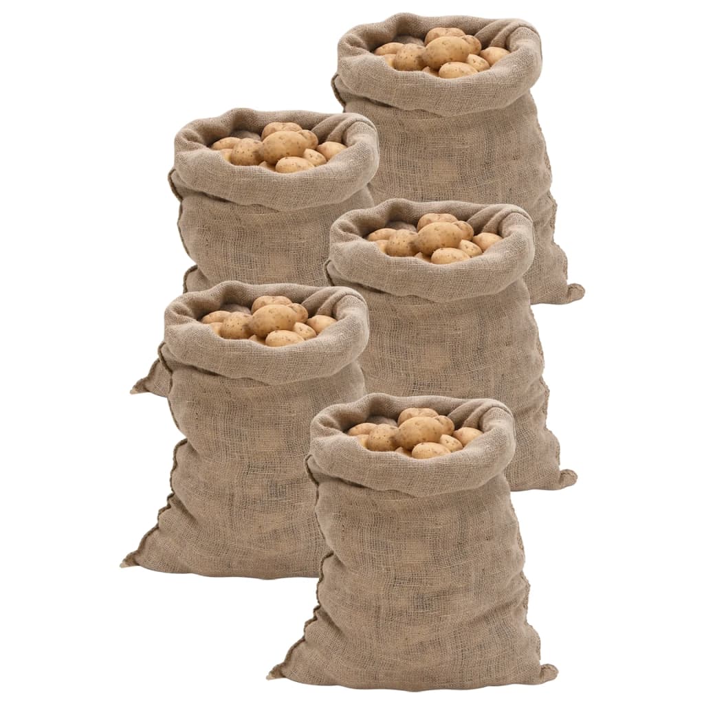 Jutene vreće 5 kom 60 x 105 cm 100% juta 220 g/m²