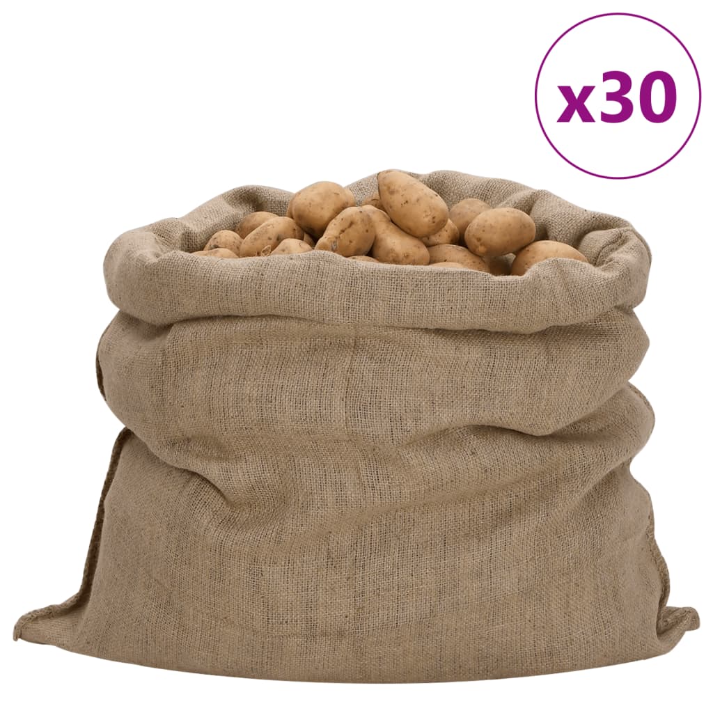 Jutene vreće 30 kom 100 x 110 cm 100 % juta 340 g/m²