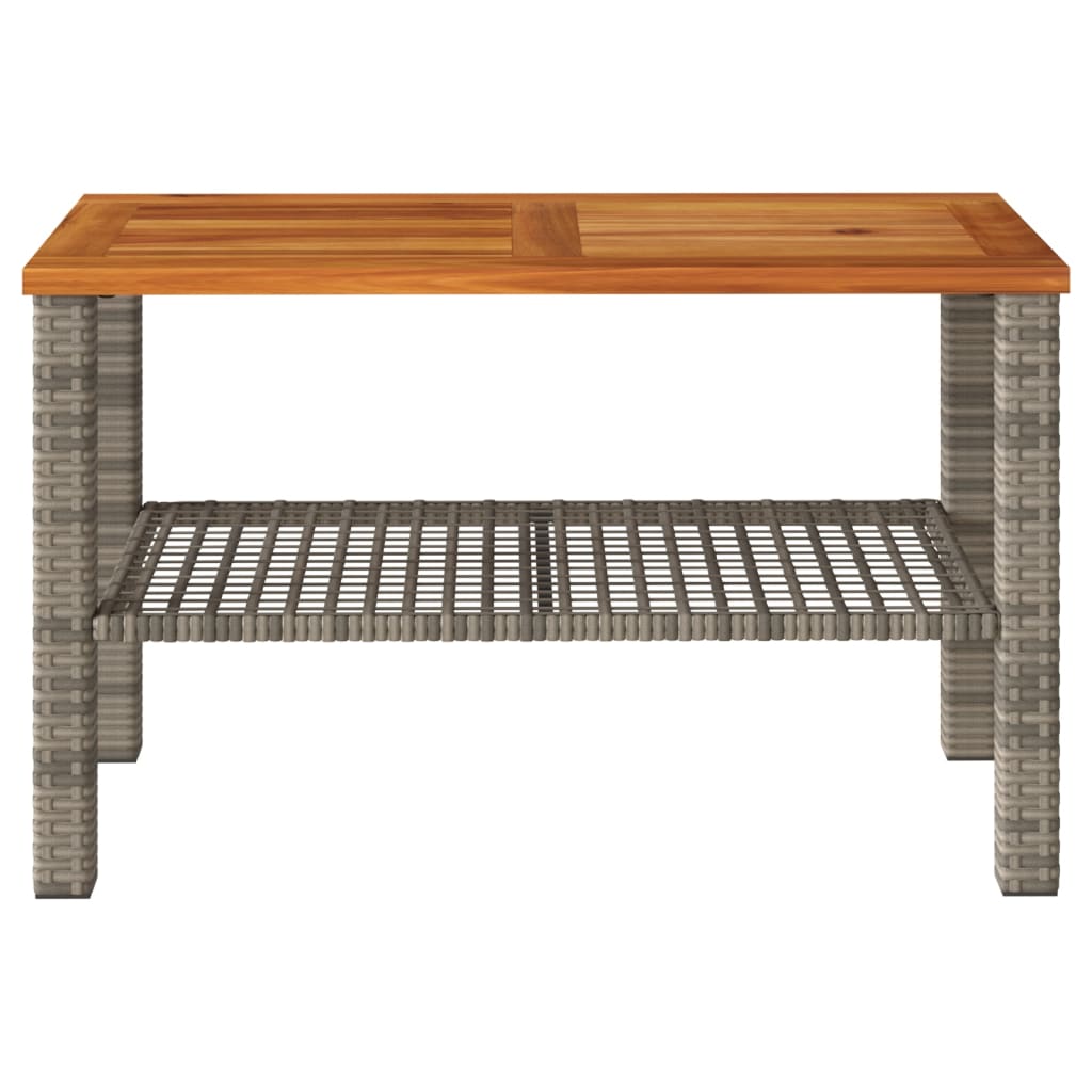 Vrtni stol sivi 70 x 38 x 42 cm od poliratana i drva bagrema