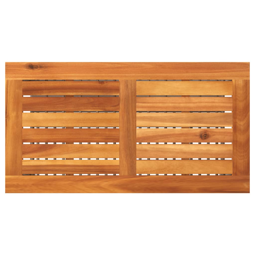 Vrtni stol sivi 70 x 38 x 42 cm od poliratana i drva bagrema