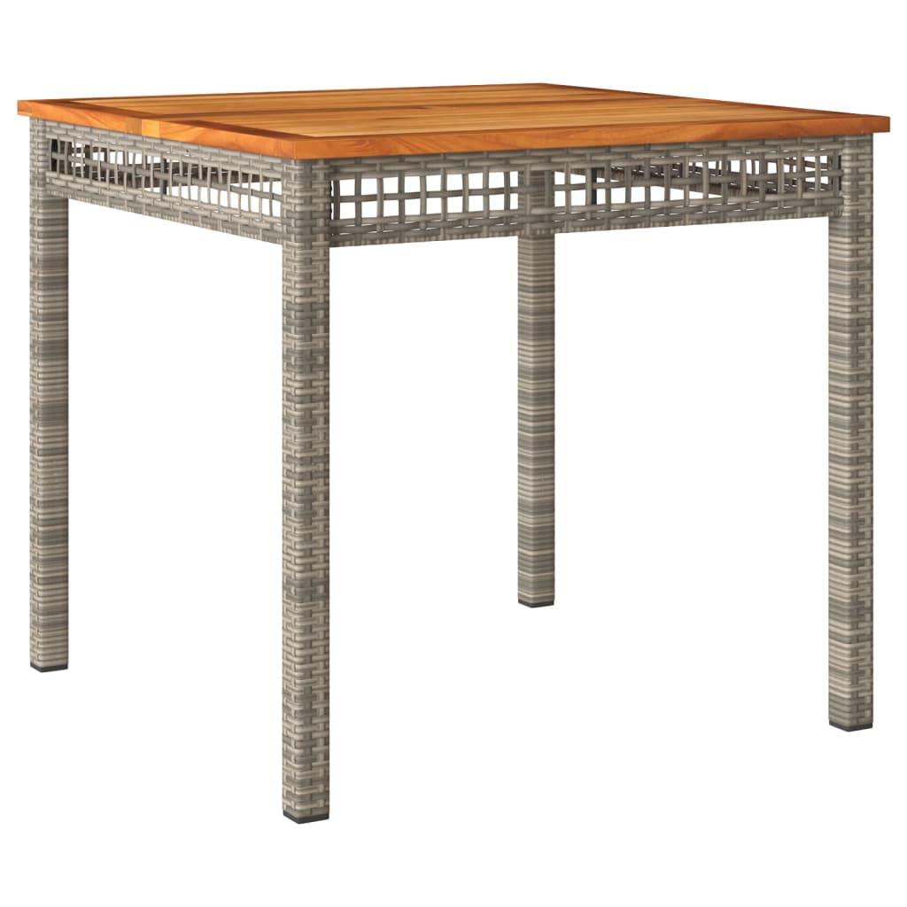 Vrtni stol sivi 80 x 80 x 75 cm od poliratana i bagremovog drva