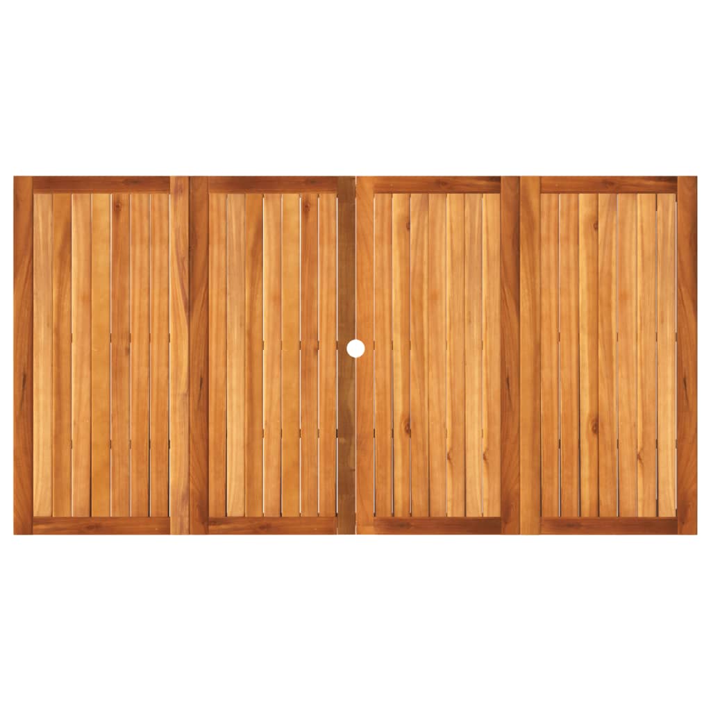 Vrtni stol crni 180 x 90 x 75 cm od poliratana i drva bagrema