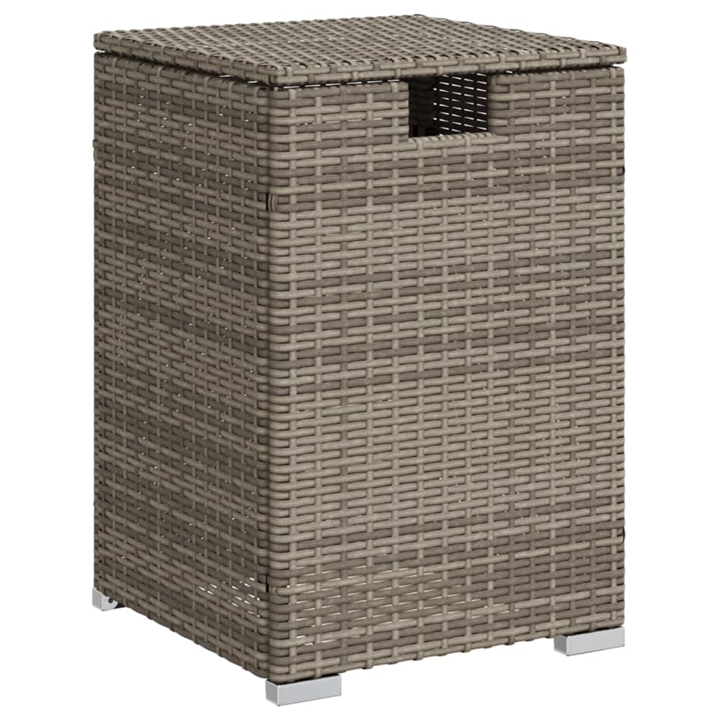 Pokrovni stol za spremnik propana sivi 40x40x60 cm poliratan