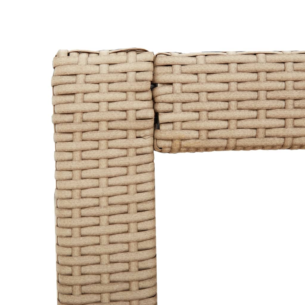 Vrtni bočni stolić s drvenom pločom bež 100x40x75 cm poliratan