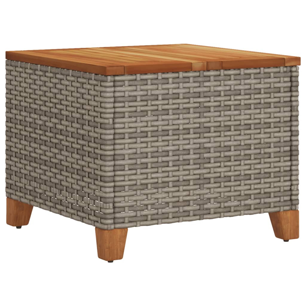 Vrtni stol sivi 45 x 45 x 37 cm od poliratana i bagremovog drva