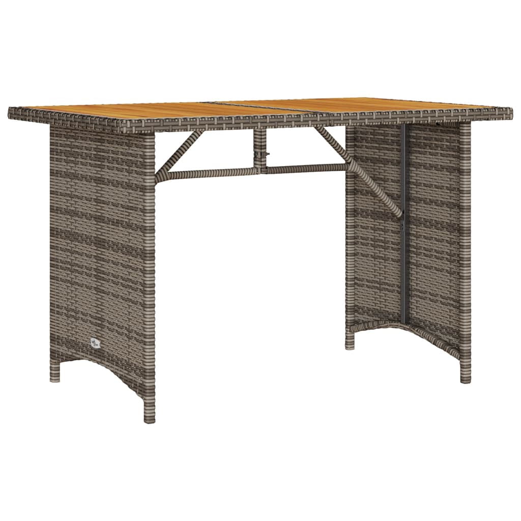 Vrtni stol s drvenom pločom sivi 110 x 68 x 70 cm od poliratana