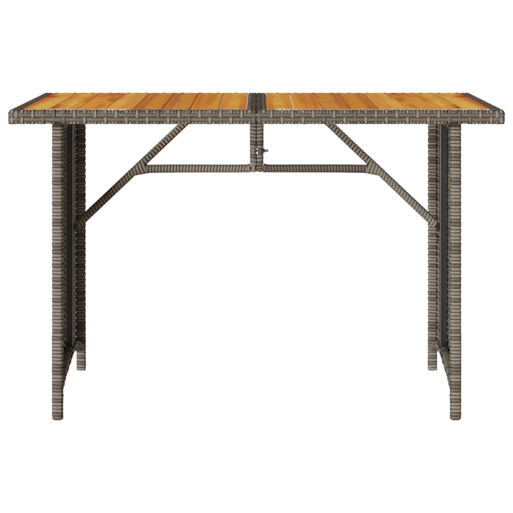 Vrtni stol s drvenom pločom sivi 110 x 68 x 70 cm od poliratana