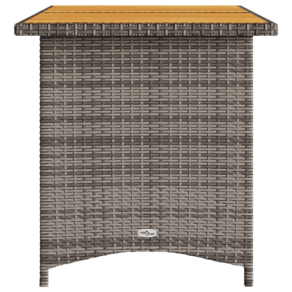 Vrtni stol s drvenom pločom sivi 110 x 68 x 70 cm od poliratana