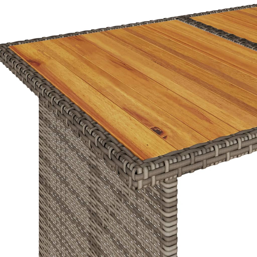 Vrtni stol s drvenom pločom sivi 110 x 68 x 70 cm od poliratana