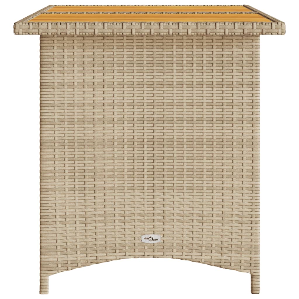 Vrtni stol s drvenom pločom bež 110 x 68 x 70 cm od poliratana