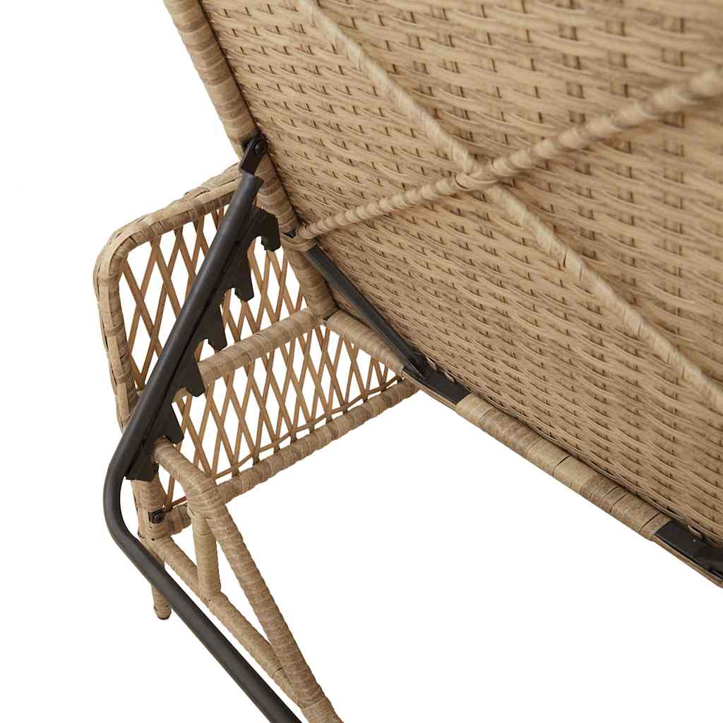 Ležaljka Bež i svijetlo siva 200 x 55 x 92 cm poliratan