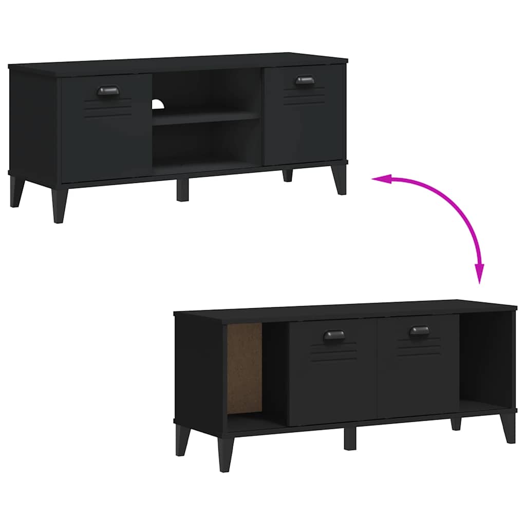 Klupa za cipele VIKEN crna 106 x 35 x 45 cm konstruirano drvo