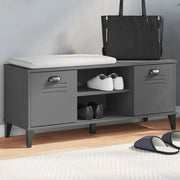 Klupa za cipele VIKEN antracit siva 106 x 35 x 45 cm drvena