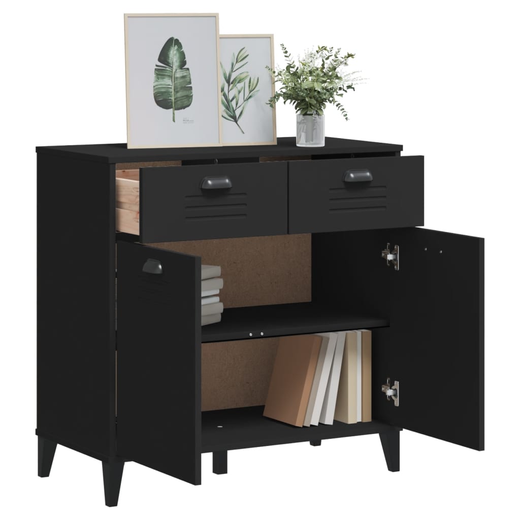 Komoda VIKEN crna 80 x 40 x 80 cm od konstruiranog drva