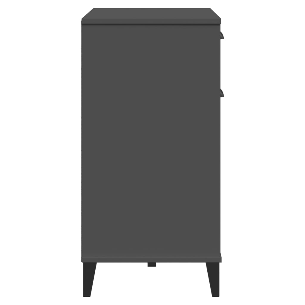 Komoda VIKEN antracit siva 80 x 40 x 80 cm konstruirano drvo
