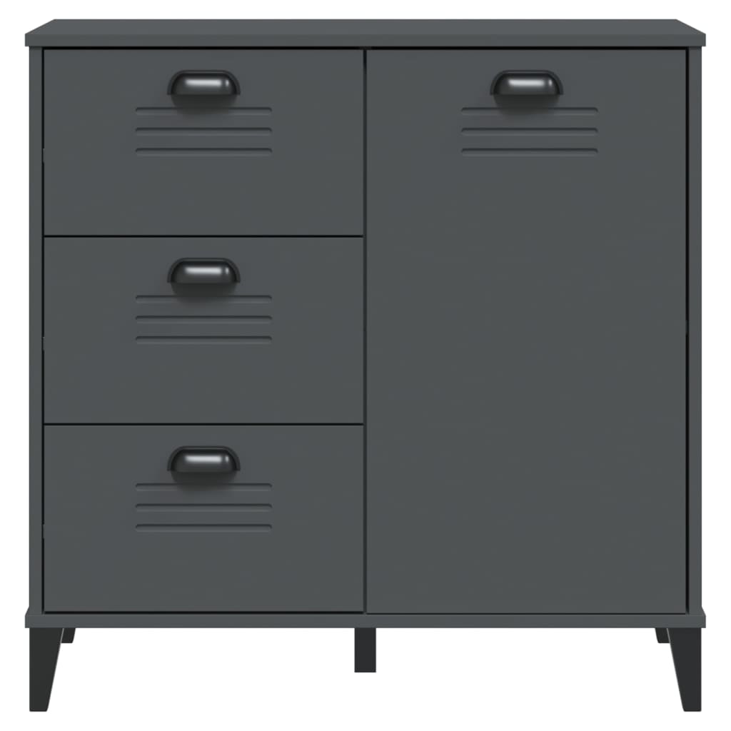 Komoda VIKEN antracit siva 80 x 40 x 80 cm konstruirano drvo