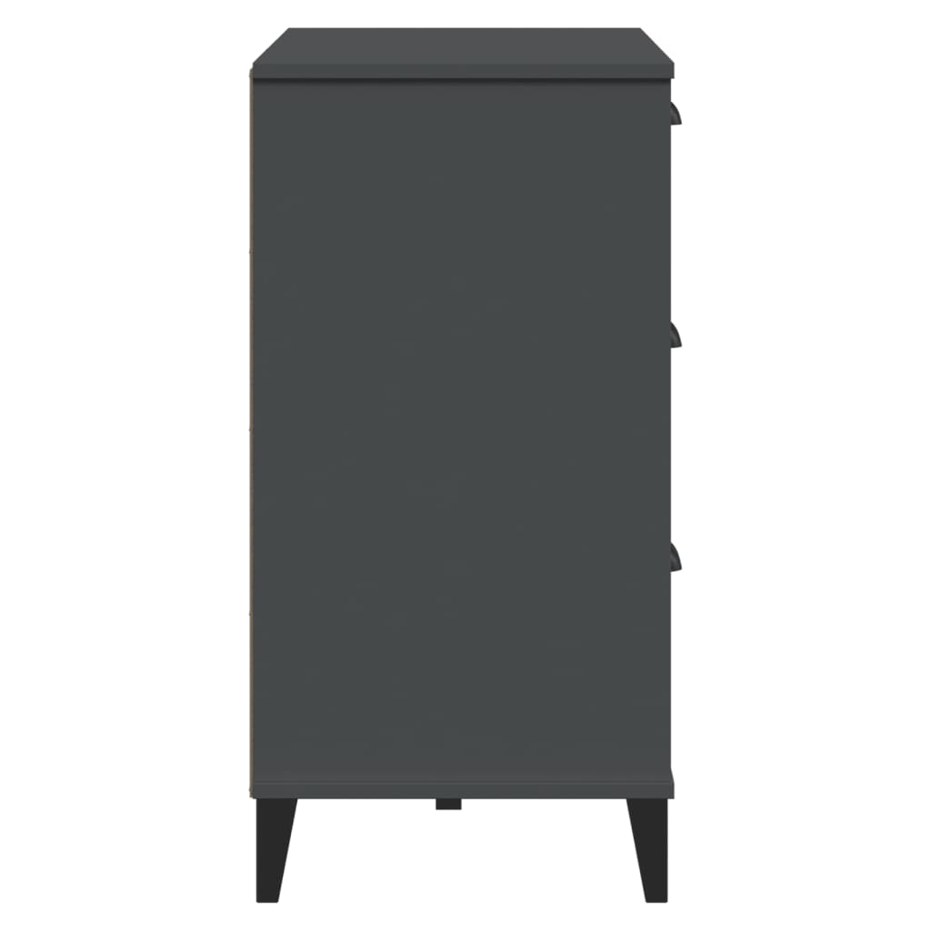 Komoda VIKEN antracit siva 80 x 40 x 80 cm konstruirano drvo