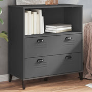 Regal za knjige VIKEN antracit sivi 80 x 40 x 90 cm drveni