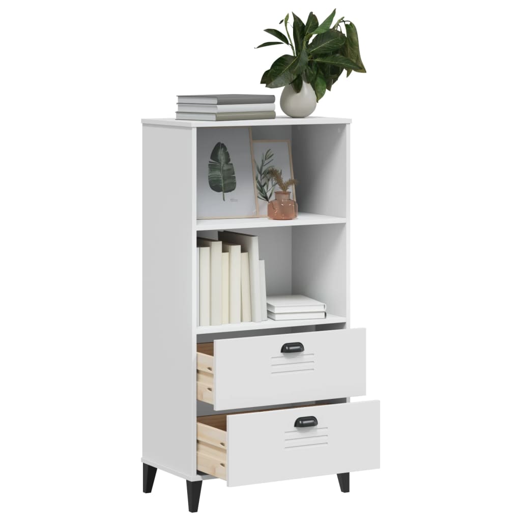 Regal za knjige VIKEN bijeli 60 x 35 x 123 cm konstruirano drvo