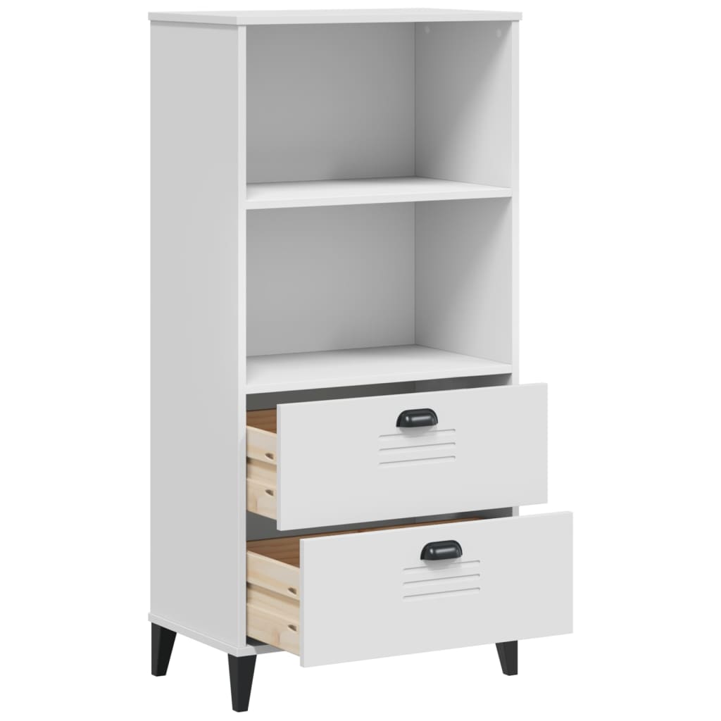 Regal za knjige VIKEN bijeli 60 x 35 x 123 cm konstruirano drvo