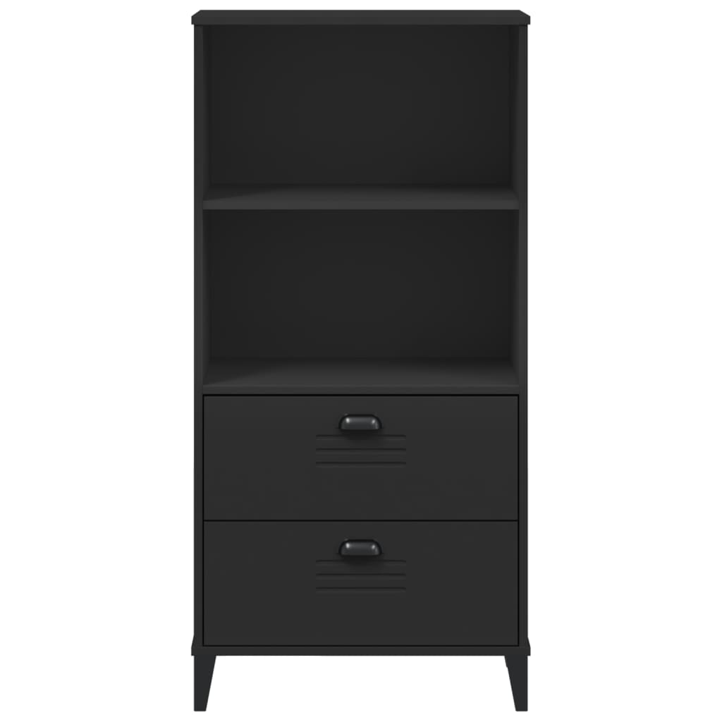 Regal za knjige VIKEN crni 60 x 35 x 123 cm konstruirano drvo