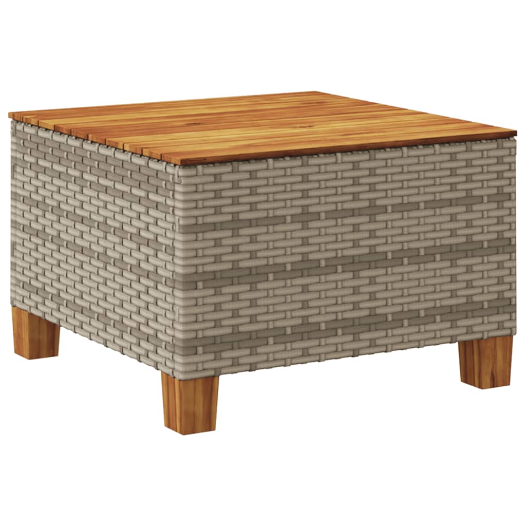Vrtni stol sivi 55 x 55 x 36 cm od poliratana i bagremovog drva