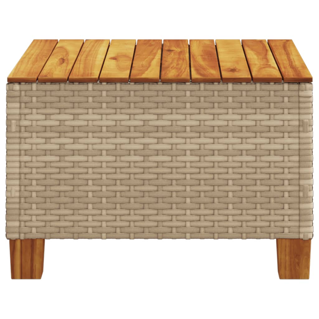 Vrtni stol bež 55 x 55 x 36 cm od poliratana i bagremovog drva