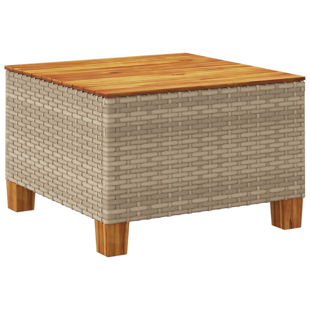 Vrtni stol bež 55 x 55 x 36 cm od poliratana i bagremovog drva