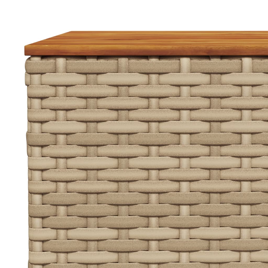 Vrtni stol bež 55 x 55 x 36 cm od poliratana i bagremovog drva