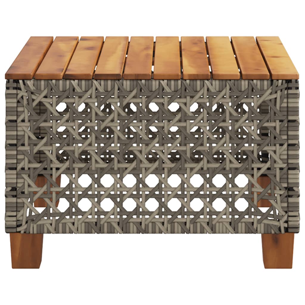 Vrtni stol sivi 55 x 55 x 36 cm od poliratana i bagremovog drva