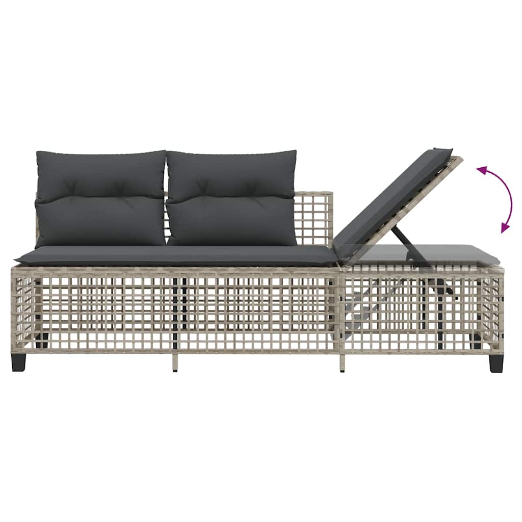 3-dijelni set kutne vrtnih sofa s jastucima od poliratana