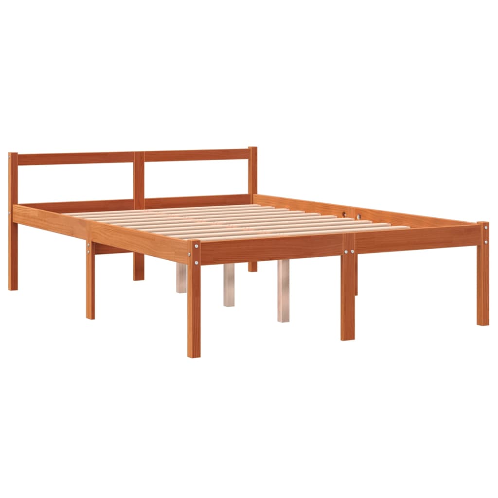 Krevet za starije osobe voštano smeđi 140 x 200 cm od borovine